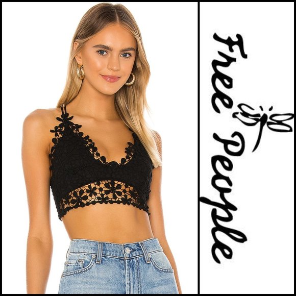 Free People Other - ✨FP Free People Miss Dazie Black Bralette NWT M✨